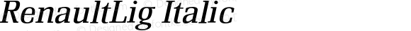 RenaultLig Italic