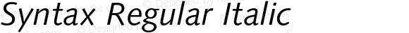 Syntax Regular Italic