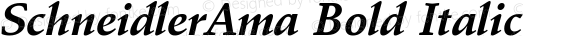 SchneidlerAma Bold Italic