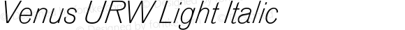 Venus URW Light Italic