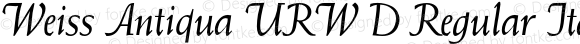 Weiss Antiqua URW D Regular Italic