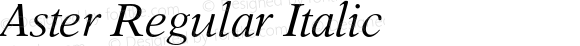 Aster Regular Italic