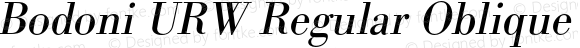 Bodoni URW Regular Oblique