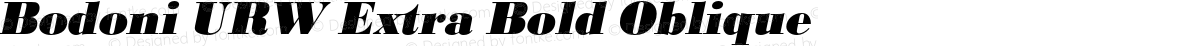 Bodoni URW Extra Bold Oblique