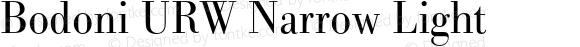 Bodoni URW Narrow Light