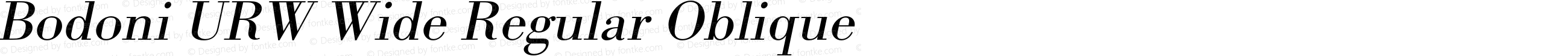 Bodoni URW Wide Regular Oblique