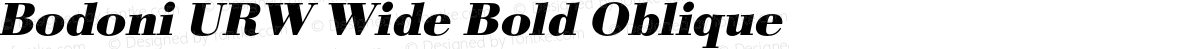 Bodoni URW Wide Bold Oblique