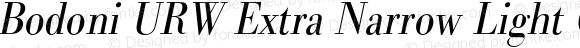 Bodoni URW Extra Narrow Light Oblique