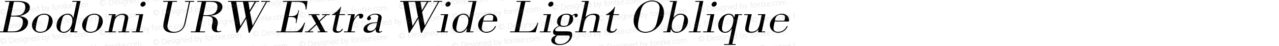 Bodoni URW Extra Wide Light Oblique