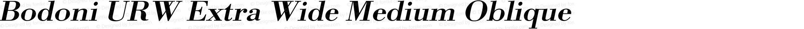 Bodoni URW Extra Wide Medium Oblique