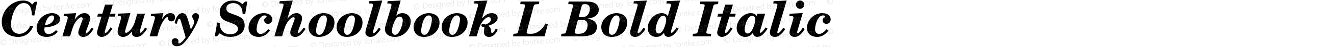 Century Schoolbook L Bold Italic