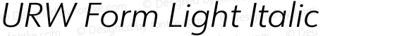 URW Form Light Italic