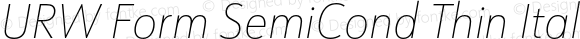 URWFormSemiCond-ThinItalic