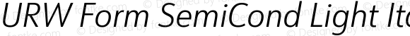 URW Form SemiCond Light Italic