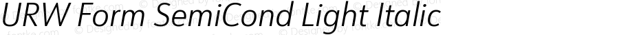 URW Form SemiCond Light Italic