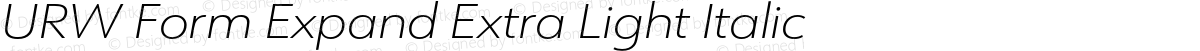 URW Form Expand Extra Light Italic