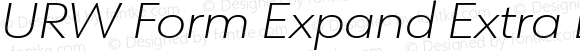 URW Form Expand Extra Light Italic