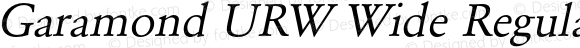 Garamond URW Wide Regular Oblique