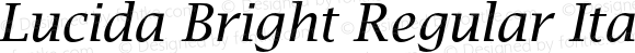 Lucida Bright Regular Italic