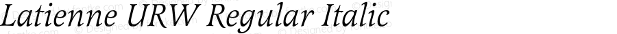Latienne URW Regular Italic