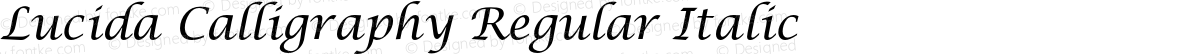 Lucida Calligraphy Regular Italic