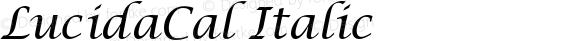 LucidaCal Italic