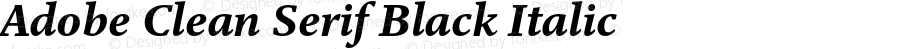 Adobe Clean Serif Black Italic