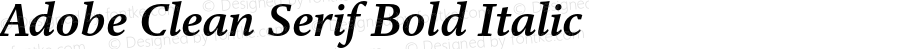 Adobe Clean Serif Bold Italic