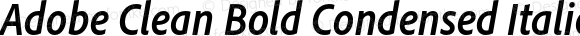 Adobe Clean Bold Condensed Italic