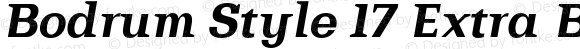 Bodrum Style 17 Extra Bold Italic