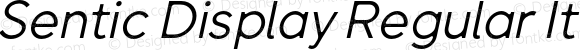 Sentic Display Regular Italic