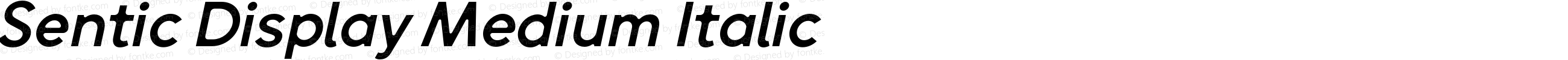 Sentic Display Medium Italic