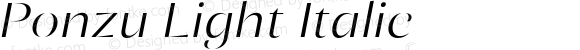 Ponzu Light Italic