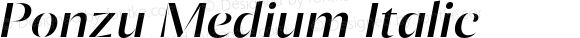 Ponzu Medium Italic