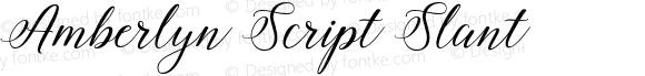 Amberlyn Script Slant Version 1.000