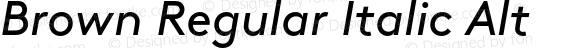 Brown Regular Italic Alt