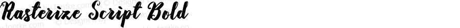 Rasterize Script Bold Version 1.000