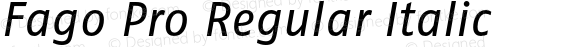 Fago Pro Regular Italic
