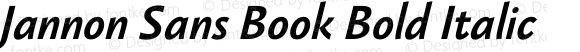 Jannon Sans Book Bold Italic