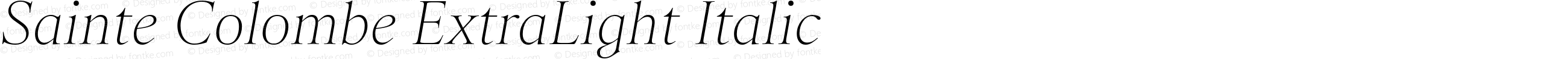 Sainte Colombe ExtraLight Italic