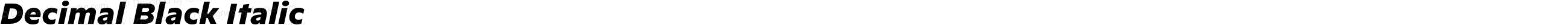 Decimal Black Italic