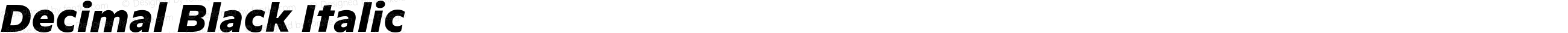 Decimal Black Italic