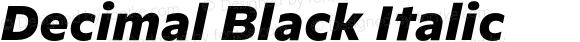 Decimal Black Italic