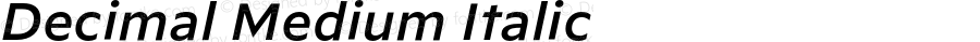 Decimal Medium Italic