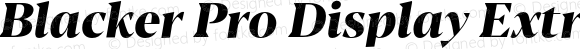 Blacker Pro Display Extrabold Italic