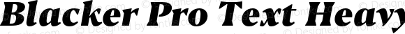 Blacker Pro Text Heavy Italic