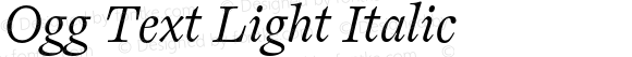 Ogg Text Light Italic