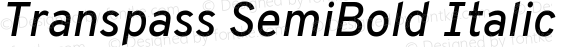 Transpass SemiBold Italic