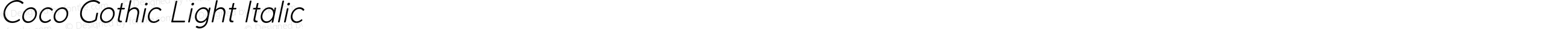 Coco Gothic Light Italic