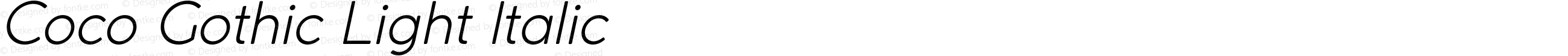 Coco Gothic Light Italic